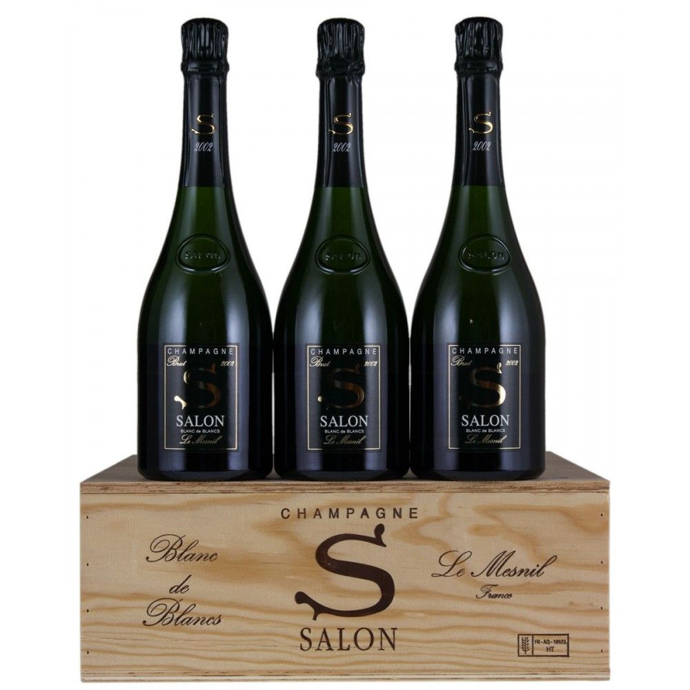 Champagne 
Salon Cuvée S Le Mesnil Blanc de Blancs Brut millésimé 2002, 3 x 75cl CBO - World Grands Crus